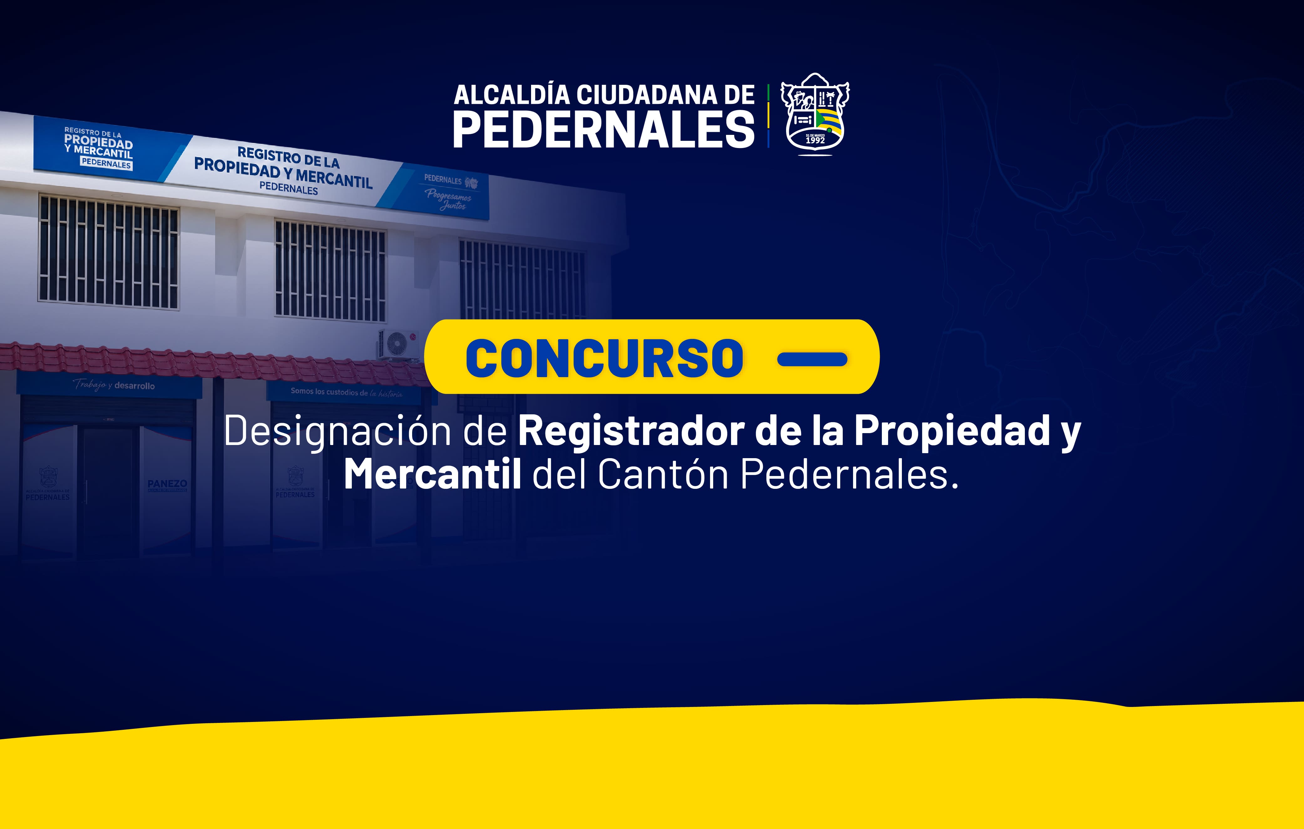Concurso Registrador de la Propiedad y Mercantil del Cantón Pedernales